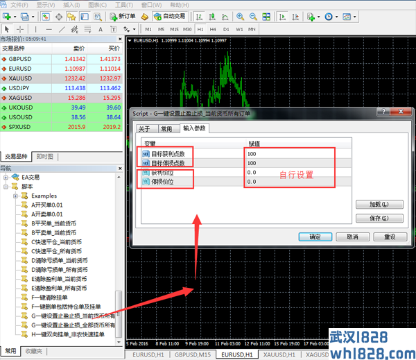 一键批量设置止盈止损脚本【外汇黄金白银原油MT4脚本工具】.